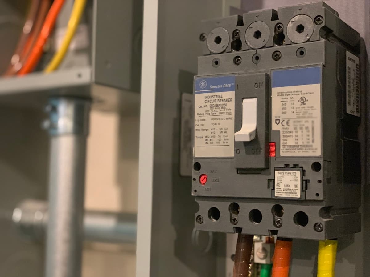 Breakers inside a distribution panel